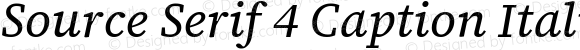 Source Serif 4 Caption Italic
