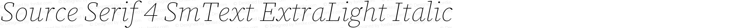 Source Serif 4 SmText ExtraLight Italic