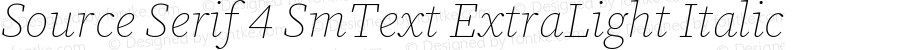 Source Serif 4 SmText ExtraLight Italic