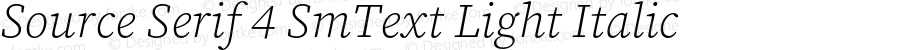 Source Serif 4 SmText Light Italic