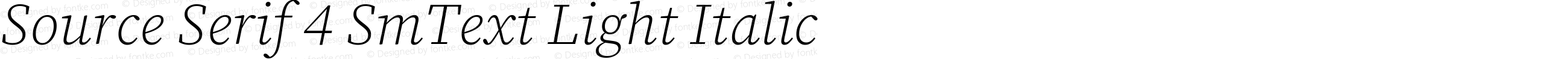 Source Serif 4 SmText Light Italic