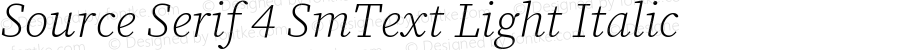 Source Serif 4 SmText Light Italic