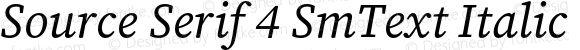 Source Serif 4 SmText Italic