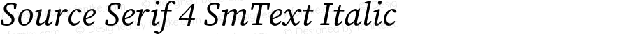 Source Serif 4 SmText Italic