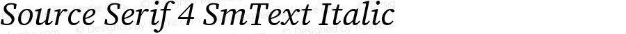 Source Serif 4 SmText Italic