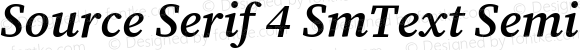 Source Serif 4 SmText Semibold Italic