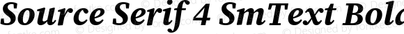 Source Serif 4 SmText Bold Italic
