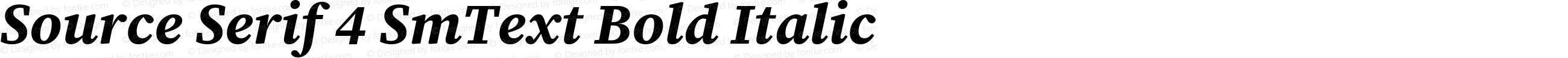 Source Serif 4 SmText Bold Italic