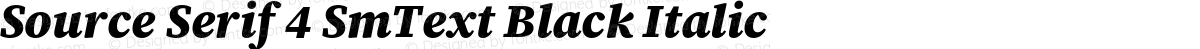 Source Serif 4 SmText Black Italic