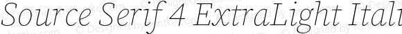 Source Serif 4 ExtraLight Italic