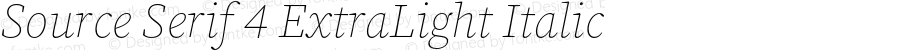 Source Serif 4 ExtraLight Italic