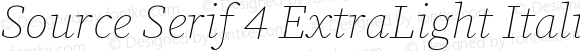 Source Serif 4 ExtraLight Italic