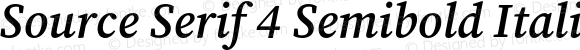 Source Serif 4 Semibold Italic