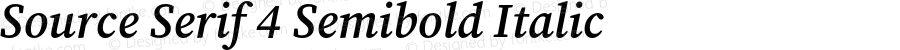 Source Serif 4 Semibold Italic