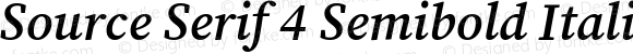 Source Serif 4 Semibold Italic