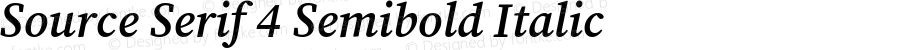 Source Serif 4 Semibold Italic