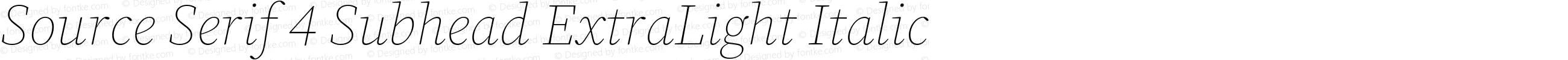 Source Serif 4 Subhead ExtraLight Italic