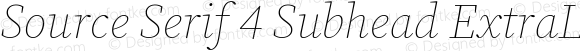 Source Serif 4 Subhead ExtraLight Italic