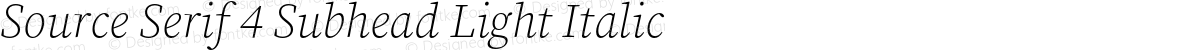 Source Serif 4 Subhead Light Italic