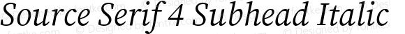 Source Serif 4 Subhead Italic