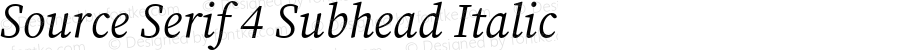 Source Serif 4 Subhead Italic