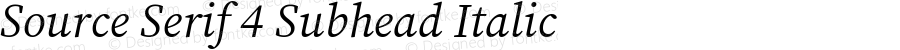 Source Serif 4 Subhead Italic