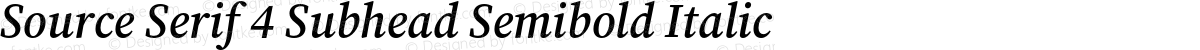 Source Serif 4 Subhead Semibold Italic