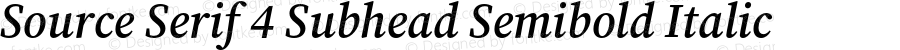 Source Serif 4 Subhead Semibold Italic