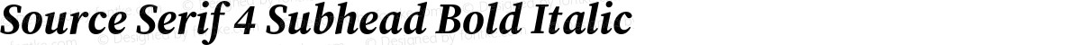 Source Serif 4 Subhead Bold Italic