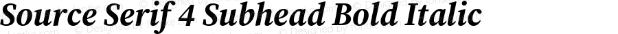 Source Serif 4 Subhead Bold Italic