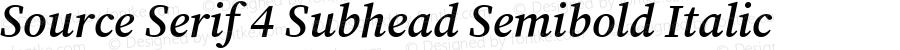 Source Serif 4 Subhead Semibold Italic