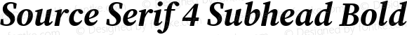 Source Serif 4 Subhead Bold Italic