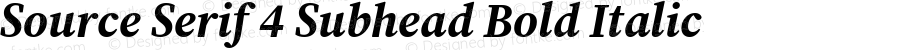 Source Serif 4 Subhead Bold Italic