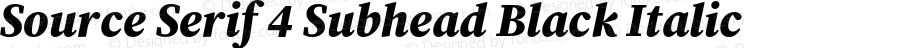 Source Serif 4 Subhead Black Italic