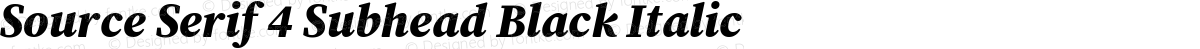 Source Serif 4 Subhead Black Italic