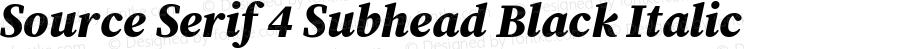 Source Serif 4 Subhead Black Italic