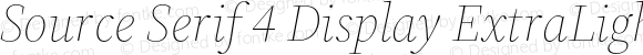 Source Serif 4 Display ExtraLight Italic