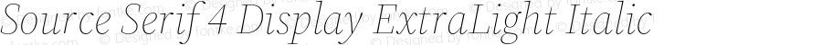 Source Serif 4 Display ExtraLight Italic