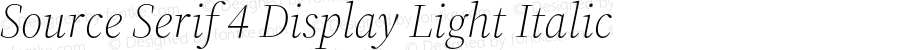 Source Serif 4 Display Light Italic