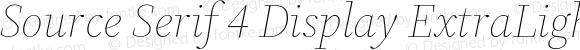 Source Serif 4 Display ExtraLight Italic