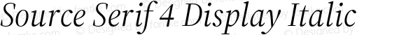 Source Serif 4 Display Italic