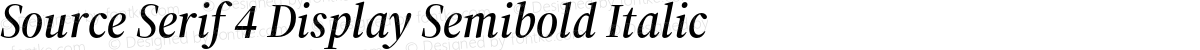 Source Serif 4 Display Semibold Italic