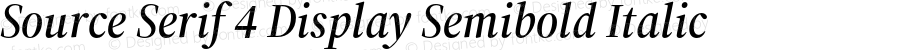 Source Serif 4 Display Semibold Italic