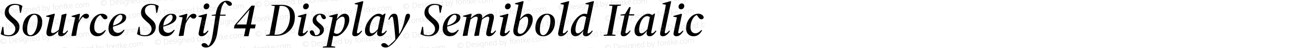 Source Serif 4 Display Semibold Italic