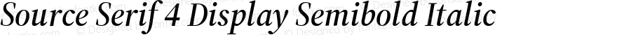 Source Serif 4 Display Semibold Italic