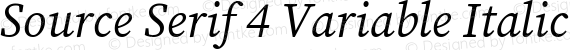 Source Serif 4 Variable Italic