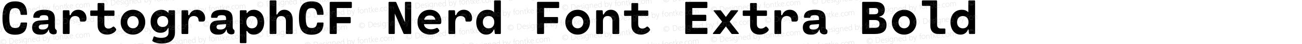 CartographCF Nerd Font Extra Bold