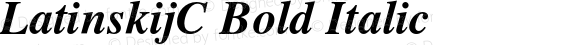 LatinskijC Bold Italic