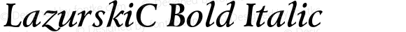 LazurskiC Bold Italic