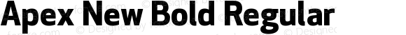 Apex New Bold Regular Version 1.001 2006, Revised version replacing Apex Sans